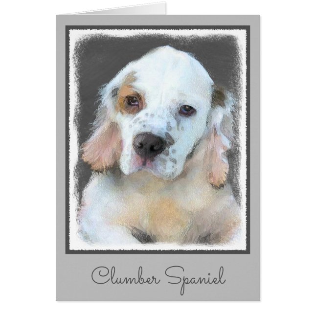 Clumber Spanischmalerei - Niedliche Original Dog A (Vorne)