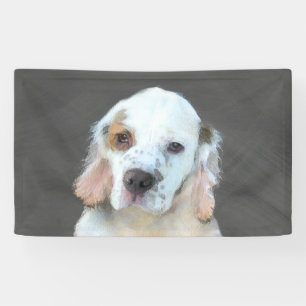 Clumber Spanischmalerei - Niedliche Original Dog A Banner
