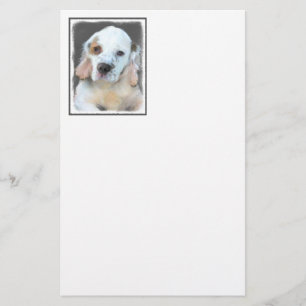 Clumber Spanischmalerei - Niedliche Original Dog A Briefpapier