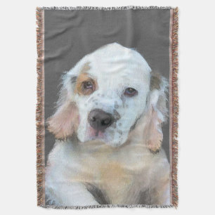 Clumber Spanischmalerei - Niedliche Original Dog A Decke