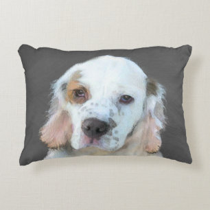 Clumber Spanischmalerei - Niedliche Original Dog A Dekokissen