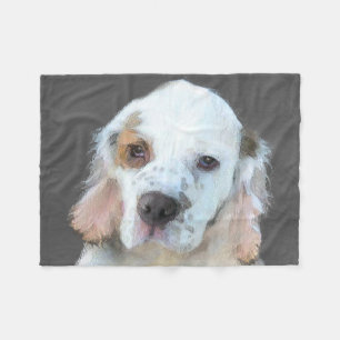 Clumber Spanischmalerei - Niedliche Original Dog A Fleecedecke