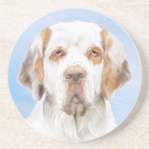 Clumber Spanischmalerei - Niedliche Original Dog A Getränkeuntersetzer