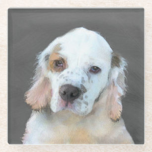 Clumber Spanischmalerei - Niedliche Original Dog A Glasuntersetzer