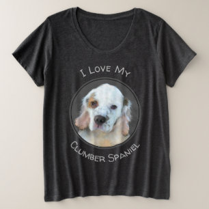 Clumber Spanischmalerei - Niedliche Original Dog A Große Größe T-Shirt