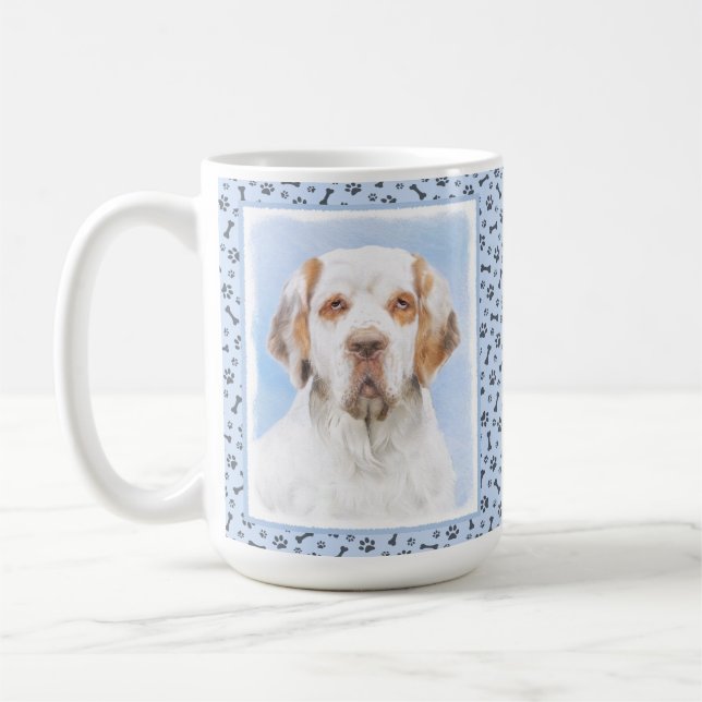 Clumber Spanischmalerei - Niedliche Original Dog A Kaffeetasse (Links)