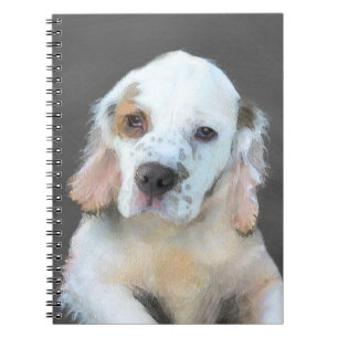 Clumber Spanischmalerei - Niedliche Original Dog A Notizblock