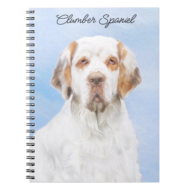 Clumber Spanischmalerei - Niedliche Original Dog A Notizblock (Vorderseite)