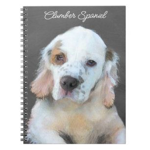 Clumber Spanischmalerei - Niedliche Original Dog A Notizblock