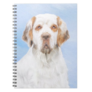 Clumber Spanischmalerei - Niedliche Original Dog A Notizblock
