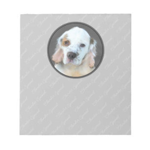 Clumber Spanischmalerei - Niedliche Original Dog A Notizblock