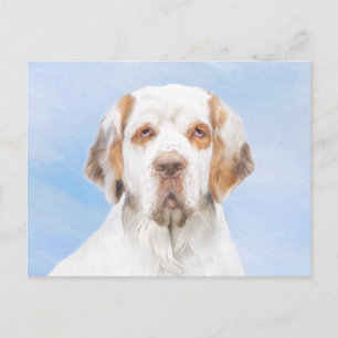 Clumber Spanischmalerei - Niedliche Original Dog A Postkarte