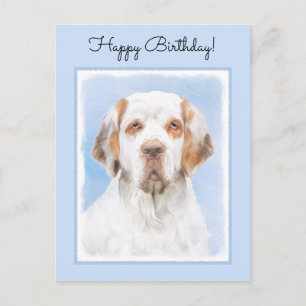 Clumber Spanischmalerei - Niedliche Original Dog A Postkarte