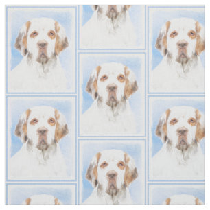 Clumber Spanischmalerei - Niedliche Original Dog A Stoff