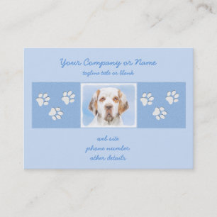 Clumber Spanischmalerei - Niedliche Original Dog A Visitenkarte