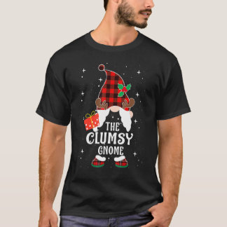 Clumsy Gnome Buffalo Plaid Matching Family Christm T-Shirt