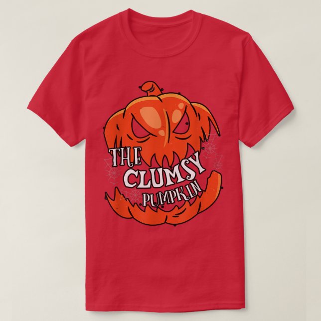 Clumsy Pumpkin Matching Family Group Halloween Par T-Shirt (Design vorne)