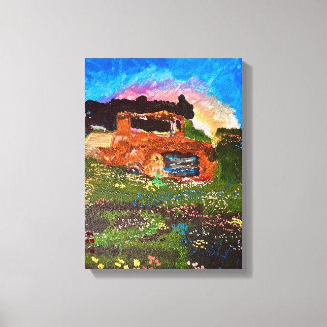 'Clunker in Garden' Leinwanddruck (Vorderseite)