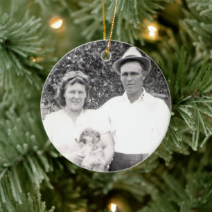 Cluster für Family Foto und Vergessen-Me-Nicht-Blu Keramik Ornament