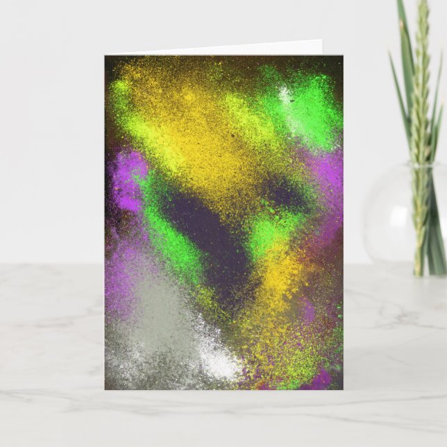 Cluster Gelbe Grußkarte Karte (Vorderseite)