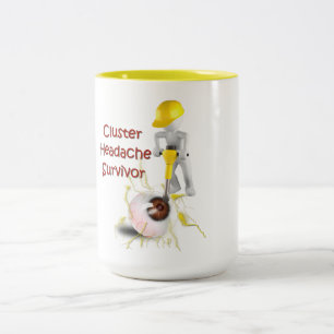 Cluster-Kopfschmerzüberlebensmittel-Tasse Zweifarbige Tasse