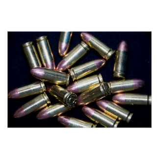 Cluster of 9mm Ammo Poster
