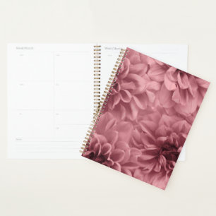 Cluster Peach Dahlias Floral Planer