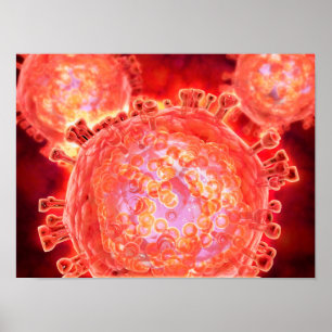 Cluster von HIV-Virus 1 Poster
