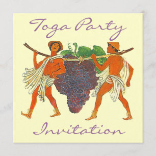 Cluster von Trauben und Togas Toga Party Einladung