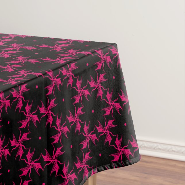 Cluster zur rosa und schwarzen Blume Tischdecke (Beispiel)