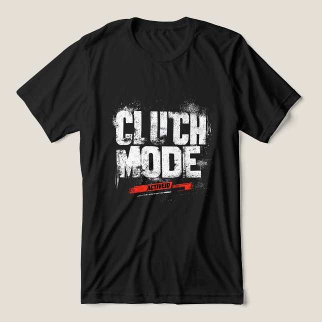 🔥 Clutch Mode Activated – Bold Gaming Typography  Tri-Blend Shirt (Design Vorderseite)