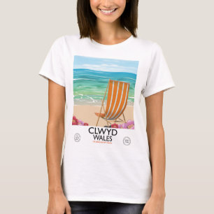 Clwyd Wales Seaside Reiseposter T-Shirt