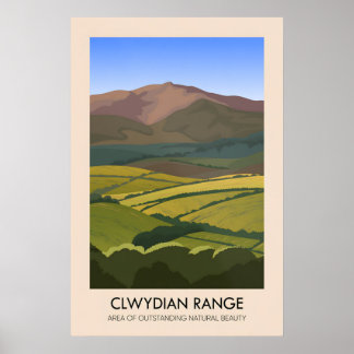 Clwydian Range AONB Travel Poster