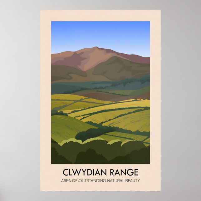 Clwydian Range AONB Travel Poster (Vorne)
