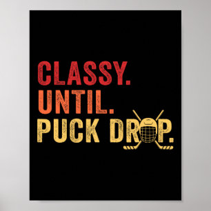 Cly Bis Puck Drop Hockey, Hockey Spieltag Poster