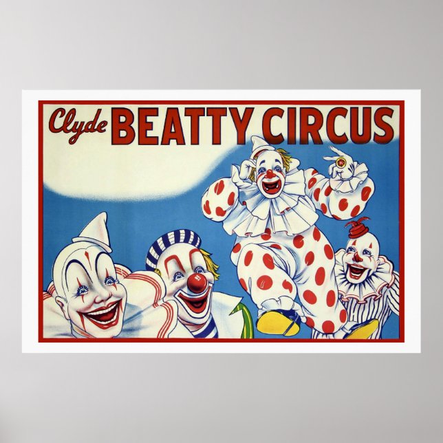 Clyde Beatty Vintag Circus Poster (Vorne)