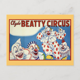 Clyde Beatty Vintage Zirkus Postkarte