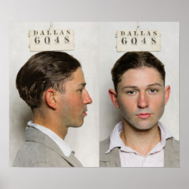 Clyde Champion Barrow Mug Shot Dallas Circa 1926 Poster
