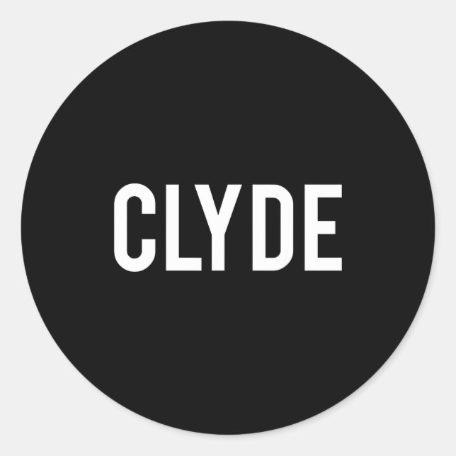 Clyde - Cool New Funny Name Fan Gift Tee  Runder Aufkleber (Vorderseite)