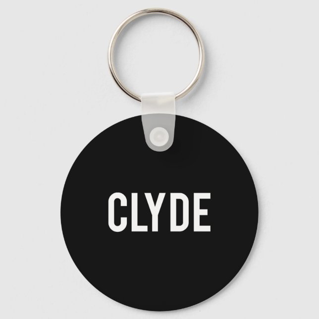 Clyde - Cool New Funny Name Fan Gift Tee  Schlüsselanhänger (Vorderseite)