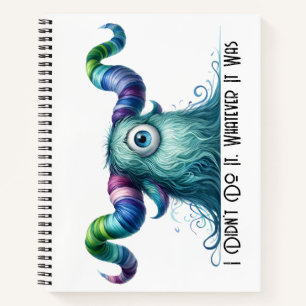Clyde - Ein mit Augen Monster Spiral Foto Notebook Notizbuch