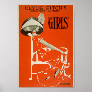 Clyde Fitchs Beste Comedy, "Girls" Theater 2 Poster