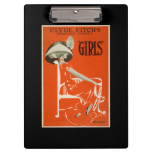 Clyde Fitchs größte Komödie, "Girls" Theater 2 Klemmbrett