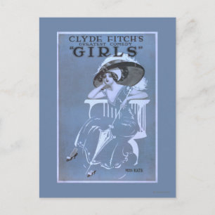 Clyde Fitchs größte Komödie, "Girls" Theatre Postkarte