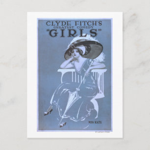 Clyde Fitchs größte Komödie, "Girls" Theatre Postkarte