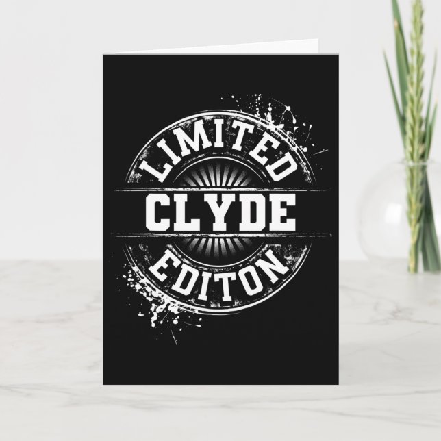 Clyde limitierte Edition lustiger personalisierter Karte (Vorderseite)