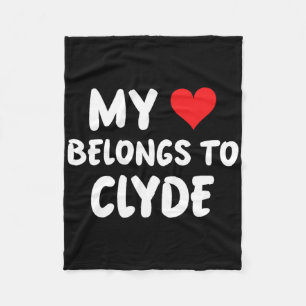 Clyde - Mein Herz gehört Clyde - Liebe  Fleecedecke
