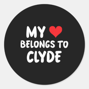 Clyde - Mein Herz gehört Clyde - Liebe  Runder Aufkleber