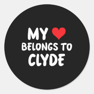 Clyde - Mein Herz gehört Clyde - Liebe  Runder Aufkleber