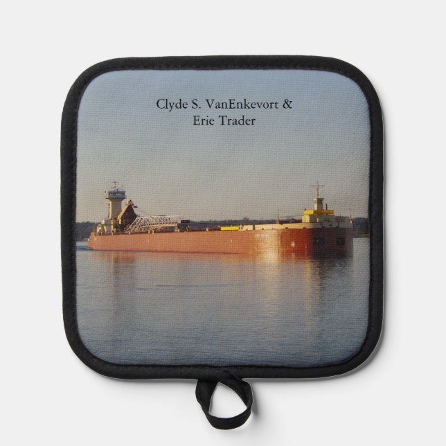 Clyde S. VanEnkevort & Erie Trader Potbesitzer Topflappen (Vorderseite)